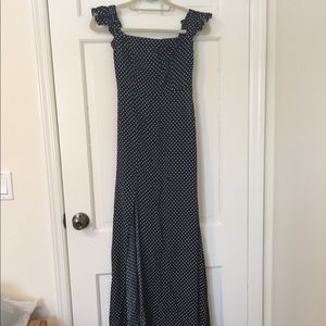 Navy Polka Dot Dress